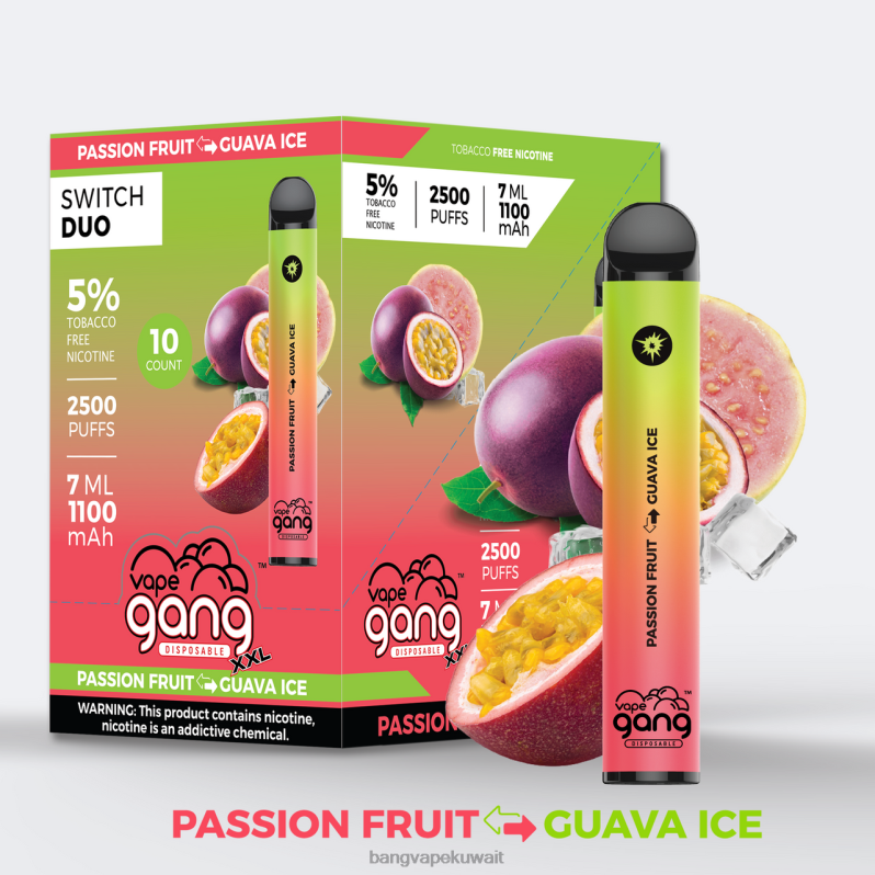 Vape Gang Shop - Vape Gang Switch Duo 2 نكهات (صندوق 10) عنب الصبار - توت الصبار L0B4L39